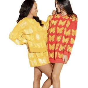 Queen of Sparkles - Orange Sequin Butterfly Tunic